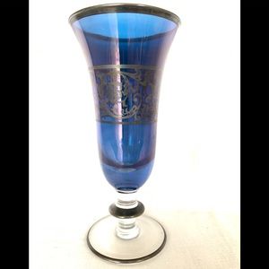 ARTE ITALICA CHAMPAGNE FLUTE STERLING SILVER BLUE